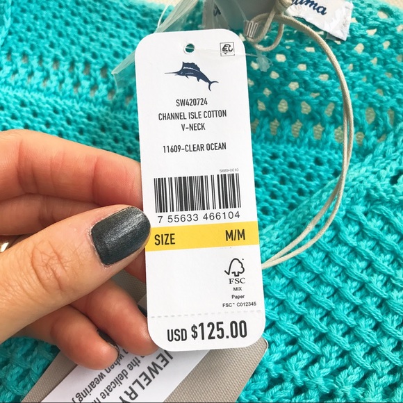 🦋 TOMMY BAHAMA CHANNEL ISLE KNIT SWEATER IN BLUE! - Picture 10 of 13